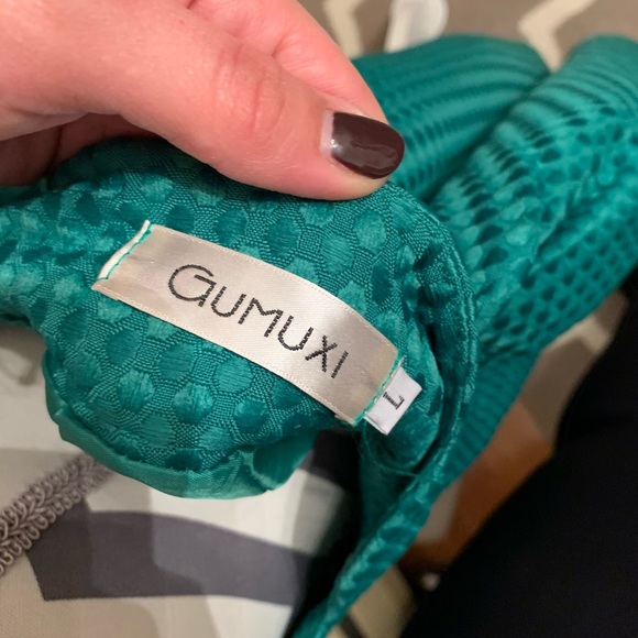 Kelly Green Textured Full Skirt with Unique Waist - Picture 7 of 7